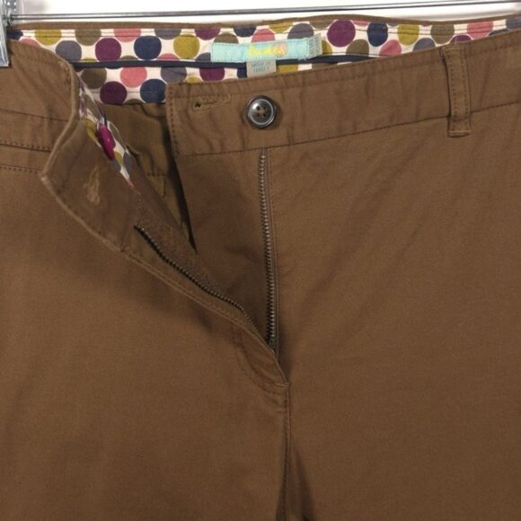 Boden Chino Pants Trousers Size US 14L Brown Stretch Cotton Casual Women's WM353 - Picture 8 of 11